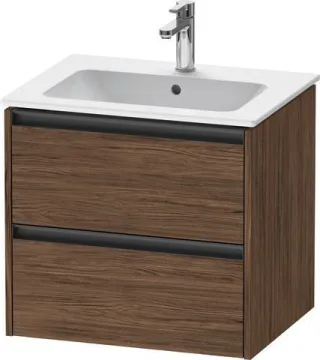 Duravit Ketho.2 Waschtischunterbau wandhängend Nussbaum dunkel Matt 610x480x550 mm - K25262021210000 K25262021210000