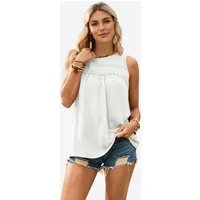 Imily Bela Tanktop Damen Lässige Bluse mit Schweizer Punkten (Packung, 1-tlg., 1per-Pack) einfarbig