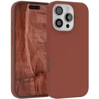 EAZY CASE Handyhülle Premium Silikon Case für Apple iPhone 16 Pro 6,3 Zoll, Silikonhülle Slimcover mit Displayschutz Hülle Cover Terrakotta