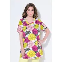 MIAMODA T-Shirt T-Shirt A-Linie Blumenmuster Halbarm