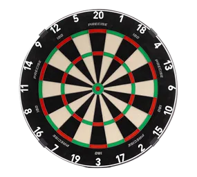 Precise 180 Endorphine Steeldartboard mit Nummernring - Classic White