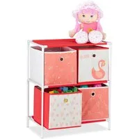 relaxdays Kinderregal Schwan mit Boxen, 4