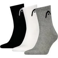Head Kurzsocken HEAD ALL SPORTS TRAINING SHORT CREW (3 Paar) mit gepolsterte Sohle für Dämpfung und zusätzlichen Komfort