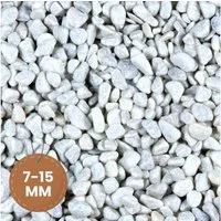 GarPet Kieselsteine Kieselsteine Garten Zierkies Weiß 25 kg Aquarium Kies Carrara Marmor