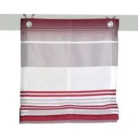Kutti Raffrollo Jamaica, mit Hakenaufhängung, ohne Bohren, freihängend, halbtransparent, Polyester, gewebt, Streifen, mit Edelstahlhaken