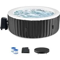 Meulbaty Whirlpool aufblasbar MSpa Tekapo 2-4 Personen, (1-tlg), Innen- und Außenbereich Pool 180x180cm