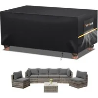 Paerduo Gartenmöbel-Schutzhülle Wasserdichte Gartenmöbel-Abdeckung 420D Oxford-Polyester UV-Schutz (Outdoor Schutzhülle für Gartenmöbel – Wasserdicht & Winddicht, Gartenmöbel-Abdeckung inkl. Aufbewahrungstasche für Schutz & Ordnung), Robuste Gartenmö