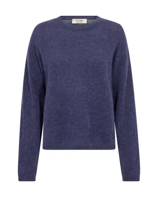 MOS MOSH - MMMape O-Neck Knit crown blue - Gr. - XL