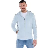 emilio adani Kapuzensweatjacke Herren Sportive Sweatjacke mit Kapuze, Hellblau