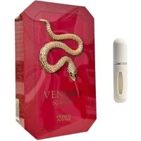 Fragrance World Duft-Set Veneno Blanco, Scarlet EDP 100ml + Parfümzerstäuber leer1 Stk, 1-tlg.