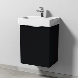 Sanipa 3way Waschtischunterbau zu Laufen Pro S Waschtisch mit 1 Tür, Schwarz-Matt UF78308