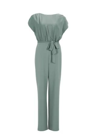 SWING - Jumpsuit aus Material-Mix soft green - Gr. - 44
