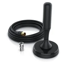 CSL Stabantenne (DVB-T, DVB-T2, für Innenbereich), digitale Antenne mit 4m Kabel / inkl. F-Stecker Adapter