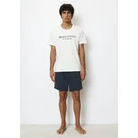 Marc O'Polo Shorty (2 tlg) Kurzarm, Shorts, Rundhalsausschnitt, Baumwolle