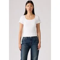 Levi's® T-Shirt Levi's® Essential T-Shirt mit quadratischem Ausschnitt Feinrippqualität