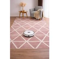 Vimoda Teppich Viva Classic, Wohnzimmer Rauten Motiv, Rechteckig, Höhe: 12 mm, Läufer Wohnzimmer, Schlafzimmer Küche