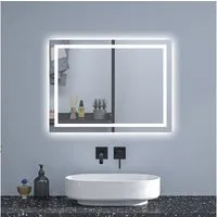 Aica Sanitär Badspiegel 50-160 cm Kaltweiß Beschlagfrei