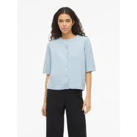 Vila Strickjacke VILIGA 2/4 O-NECK KNIT CARDIGAN - NOOS Materialmix, regular fit