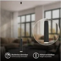 Briloner Leuchten LED Pendelleuchte Hängelampe Bettlampe Akku Touch Dimmbar USB-C Abnehmbar, LED fest integriert, 3000K, 4,5x20,5 cm, Esszimmer, Wohnzimmer, Schlafzimmer