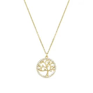 Luxenter Halskette mit glänzendem Zirkonia 18K Gold - Gorbou