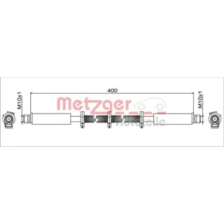 Metzger Bremsschlauch vorne Defender