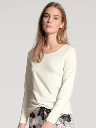 CALIDA - WOMEN Shirt long-sleeve star white - Gr. - M