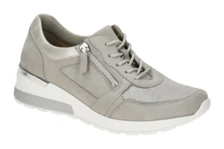 Waldl?ufer 939H01 H-CLARA Damenschuhe grau/silber bequeme Schn?r-Halbschuhe