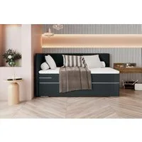 99rooms Boxspringbett Phönix Mini Plus (Schlafzimmerbett, Bett), mit Taschenfederkernmatratze und Topper, in Webstoff MALMO_NEW