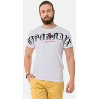Cipo & Baxx T-Shirt T-Shirt mit Rundhals-Ausschnitt