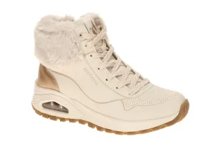 Skechers Uno Rugged Fall Shimmer 167993 NTGD Damen Mid Cut Sneaker Beige Gold