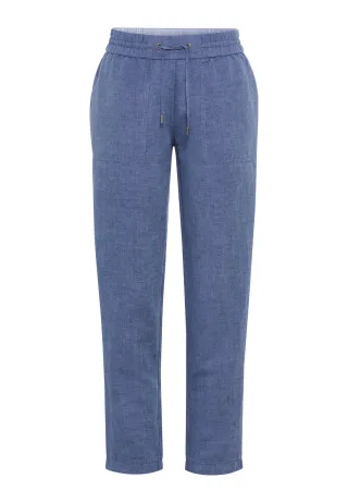 Olsen - Trousers Casual Cropped indigo denim mel. - Gr. - 46