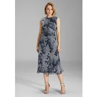 SWING Cocktailkleid - Plissiertes Kleid mit Metallicfäden Taillierter Schnitt mit ausgestelltem Rockteil