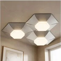 WOFI LED Deckenleuchte, LED-Leuchtmittel fest verbaut, Warmweiß, Deckenleuchte dimmbar über Wandschalter LED Deckenlampe Wohnzimmer
