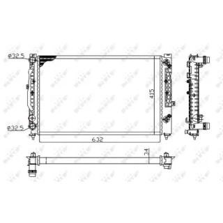 NRF Motork?hler Audi A4 A6 Skoda Superb VW Passat 529504A