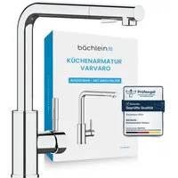Bächlein Spültischarmatur Elegante Küchenarmatur Varvaro (Chrom) hochwertige Designarmatur mit ausziehbarer Wasserbrause