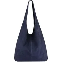 ITALYSHOP24 Schultertasche Made in Italy Damen Leder Wildleder Tasche Umhängetasche Beuteltasche, Premium Business Echtleder Shopper Bag leicht groß klassisch geräumig