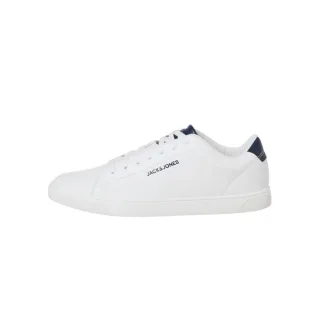 Herren-Turnschuhe von der Marke Jack & Jones. Der Schuh ist aus hochwertigem Kunstleder gefertigt. Marke: Jack & JonesModellname: BosleyKategorie: HerrenschuheMaterialien: KunstlederFarbe: weiß, marineblau