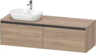 Duravit Ketho2 Konsolen-Waschtischunterbau wandhängend 1600x550x459 Az 2 Ei K24889L55550000