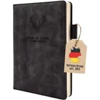 Intirilife Notizbuch, Notizbuch Liniert A5 Motivationsspruch Notizblock Kunstleder Tagebuch