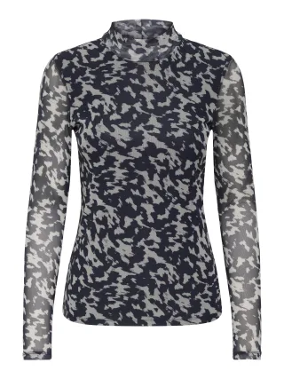 ONLY - ONLERICA MESH L/S TOP JRS NOOS Blue Graphite - Gr. - L