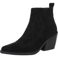 Ital-Design Perforierte Damen Ankle Boots mit bequemem Absatz Westernstiefelette (88577289) Blockabsatz Stiefeletten in Schwarz