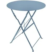 HTI-Living Gartentisch Gartentisch Basil Metall rund klappbar Blau (Stück, 1-St., 1 Gartentisch)