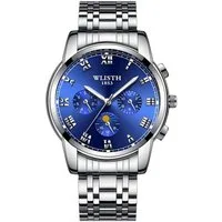 Toomoke Quarzuhr Quarzuhr Armbanduhr Edelstahl Herren Uhr, Multifunktionsuhr Herrenuhr, (ultifunktionsuhr Armbanduhr, Edelstahl Armbanduhr, Chronograph Herrenuhr, Herrenuhr, Edelstahlarmband), Datum, Wochentag, Edelstahlarmband