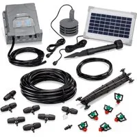 esotec Bewässerungssystem Solar Bewässerungsset WaterSprinkle Professional + 6 Sprinkler 101121, (Komplettset), Sprinkler Bewässerungssystem