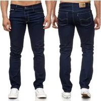 iKENNAS 5-Pocket-Jeans Herren Jeanshose Übergröße Straight-Regular Fit