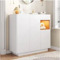 REDOM Schuhschrank Moderner Aufbewahrungsschrank (Schuhkommode, Schuhkipper, 1-St., 1 Schublade) mit LED-Beleuchtung, Soft-Close-Türen