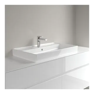 Villeroy und Boch Collaro Schrankwaschtisch 4A338G01 800 x 465 x 160 mm, mit Überlauf, Unterseite geschliffen, Weiß Alpin