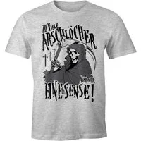 MoonWorks Print-Shirt So viele Arschlöcher aber nur eine Sense Herren T-Shirt mit Spruch mit Print
