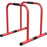 GORILLA SPORTS Handstandtrainer Push-up Stand Bar Parallettes Schwarz/Rot/Blau (1-St)