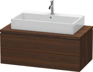 Duravit L-Cube Konsolenwaschtischunterbau wandhängend Nussbaum gebürstet Matt 1020x547x400 mm - LC58 LC581906969